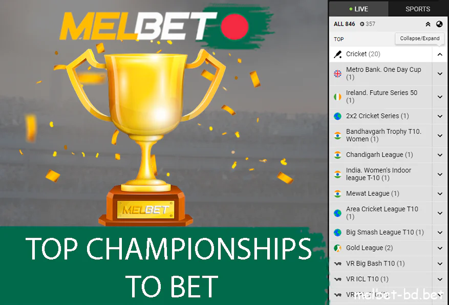 Melbet has list of the most popular championships