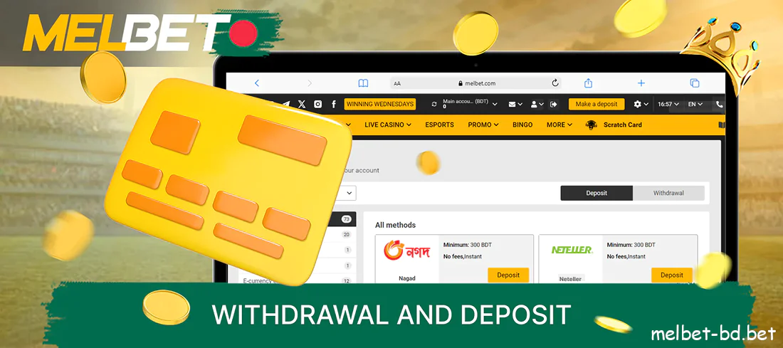 Melbet withdrawal and deposit information for Bangladeshi players